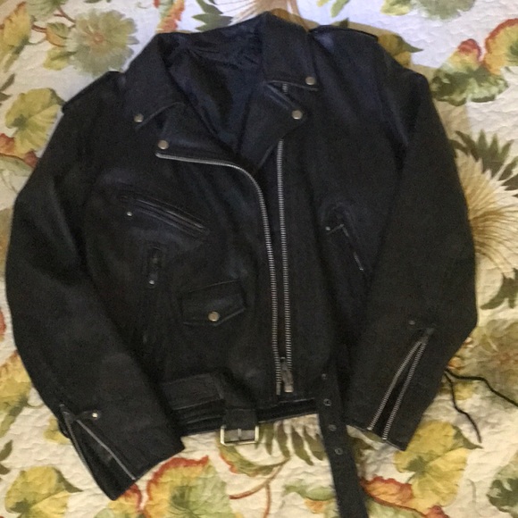 Other - Genuine Leather Black Motor Jacket